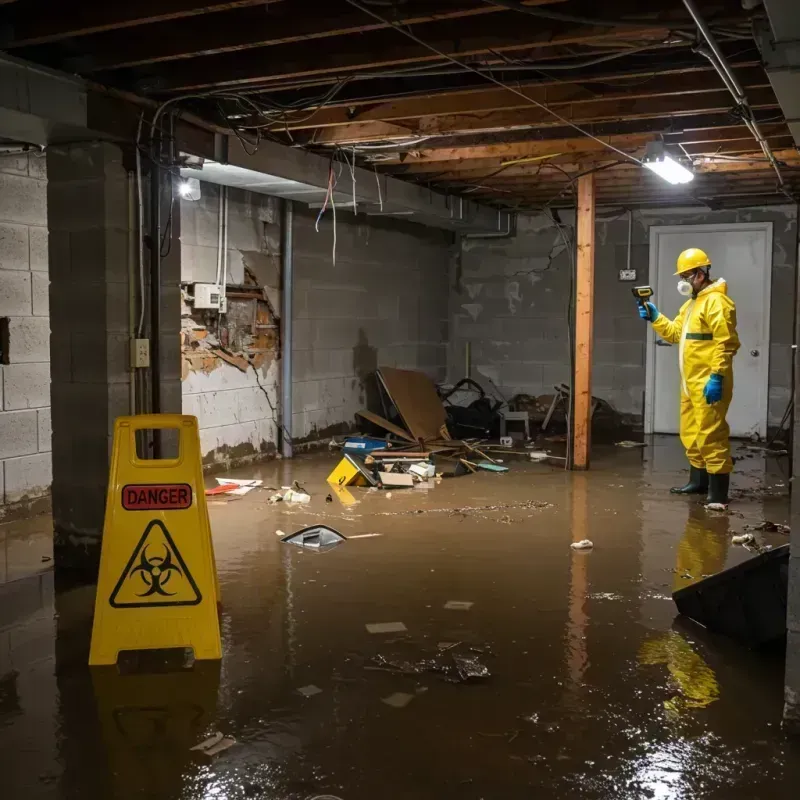 Flooded Basement Electrical Hazard in Saks, AL Property